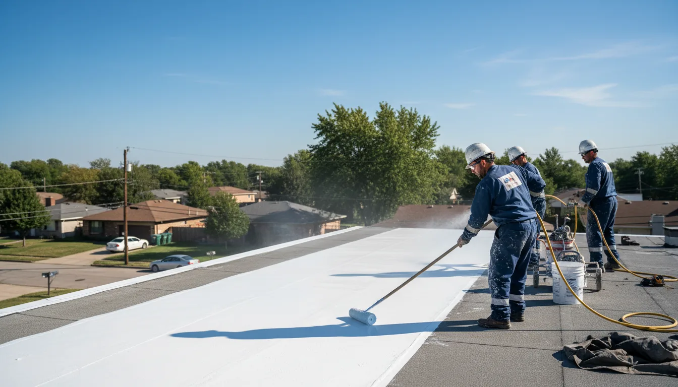 Commercial roof coating in Westville, OK near me